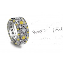 Truly Unique: Shop Fresh Sparkling Flashing Yellow Sapphire Diamond Eternity Band