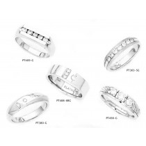 Platinum Channel Set Rings