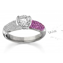 Captivating: American Design Pink Sapphire & Diamond Micro Pave Ring