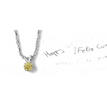 Premier Colored Diamonds Designer Collection - Colored Diamonds & White Diamonds Round Yellow Diamond Pendant