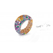 Latest Collection of  White Diamonds and Colored Stone Eternity Rings and