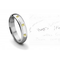 Burnish Round Yellow Diamond Eternity Ring