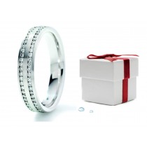 Eternity Ring: Platinum Channel Set Round Diamond Eternity Bands