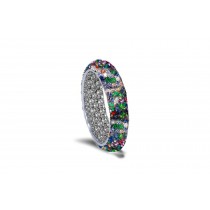 Mark Life's Many Milestones With White Diamonds and Colored Stone Eternity Rings as Wedding Anniversary Bands