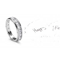 Impeccable: Emerald Cut Diamonds Cover The Entire Band & Sides Sprinkled in Diamonds