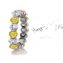 Impeccable: Yellow Sapphire & Diamond Eternity Rings