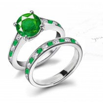 New and Popular Styles: Discover Channel Set Emerald Ring With & Diamondsin 14k White Gold