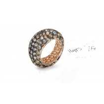 Fabulous Multi-Colored Diamonds & Precious Stones Eternity Band Rings