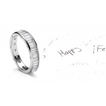 Splendid: Baguette Cut Diamonds Circle The Entire Band & Sides Sprinkled in Burnish Set Diamonds