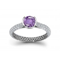 Very Popular For Long Purple Sapphire Ring With Diamonds