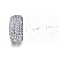 Micropavee Diamonds 7 Diamond Row Wedding Ring in Platinum & Gold