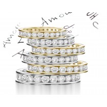 A Perfect Love Story: 14k Gold Channel Set Round Eternity Band