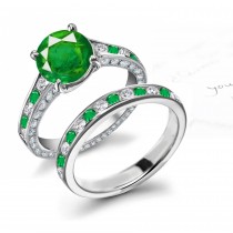 Special Prices: For Channel Set Emerald Coupled With Genuine Diamonds Ring 
