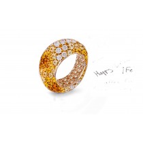 Fabulous Multi-Colored Diamonds & Precious Stones Eternity Band Rings