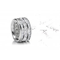 Versatile: Asscher Cut & Round Diamond Ring in Platinum & Gold