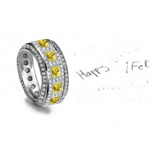 Popular: View Sparkling Yellow Sapphire Diamond Eternity Band Emits Yellow Fire