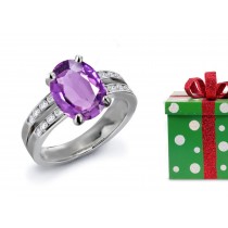 Intense Vivid: Purple Sapphire & Diamond Engagement Ring