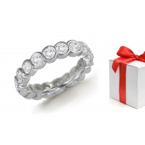 Innovative Settings: View Mesmerizing Stunning Full Bezel Set Diamond Eternity Band in 14k White, Gold