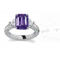 Unique Diamond & Very Popular Purple Sapphire Rings