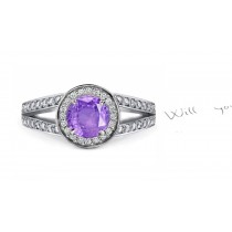 Glowing: Sparkling Purple Sapphire & Diamond Ring