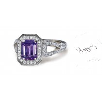 Amazing: Purple Sapphire & Diamond Micro Pave Ring