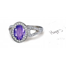 Impeccable: Purple Sapphire & Diamond Micro Pave Ring