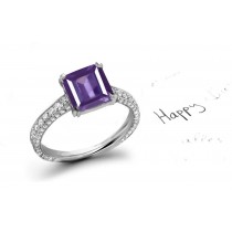 Splendid: Purple Sapphire & Diamond Micro Pave Ring