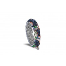 The Enduring Allure of Sparkling White Diamonds & Colored Stone Eternity Rings