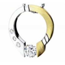 Premier Designer Gelin Abaci Tension Set Gold or Platinum Pendants