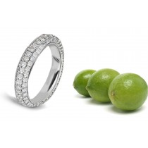 Flawless Grace: New Triple Row Diamond Eternity Wedding Bands