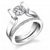 Designer Jewelry: Tension Set Diamond Engagement Rings in Sizes 3 to 8