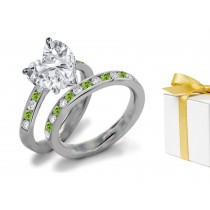 Green Diamond & White Diamond Fancy Rings