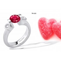 New Arrivals: Designer Diamond & Ruby Tension Set Diamond Engagement Rings