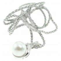 Platinum pearl pendants
