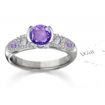 Pristine: Purple Sapphire & Diamond Micro Pave Ring