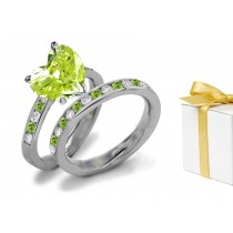 Green Diamond & White Diamond Fancy Rings