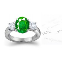 One-of-a- kind Emerald & Diamond Anniversary Ring