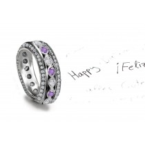 Magnificent: Purple Sapphire Diamond Eternity Band