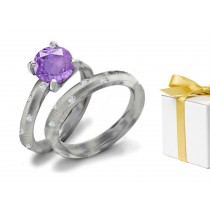 Versatile Diamond & Purple Sapphire Engagement Ring