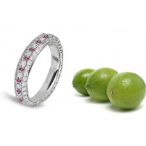 Premier Colored Diamonds Designer Collection - Pink Colored Diamonds & White Diamonds Fancy Pink Diamond Eternity Rings