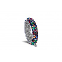 The Enduring Allure of Sparkling White Diamonds & Colored Stone Eternity Rings