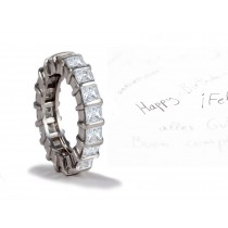 For All The Love in the World: Bar Set Princess Cut Diamond Eternity Ring To Celebrate Anniversary
