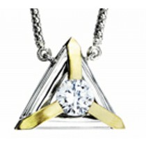 Premier Designer Gelin Abaci Tension Set Gold or Platinum Pendants