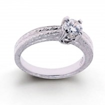 Platinum Gold Hand Engraved Filigree Vintage Antique diamond sapphire. View Engagement Ring Setting