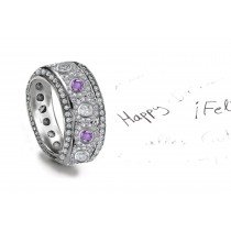 Splendid: Purple Sapphire Diamond Eternity Band