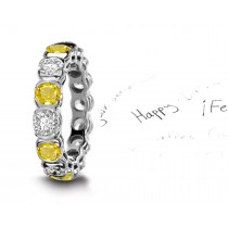 Delight: Simple, Modern Designs Studded Diamonds and Yellow Sapphires