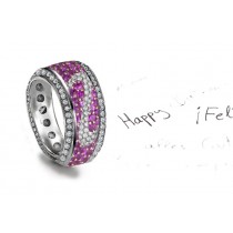 Purple Sapphire & Diamond Eternity Anniversary Band