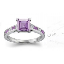 Very Popular For Long Purple Sapphire Diamond Ring