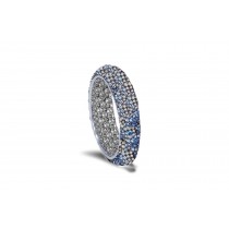 Representing Eternal Love Sparkling White Diamonds & Colored Stone Eternity Rings