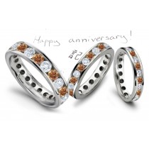 Impeccable: Sparkling Round Brown Diamonds & White Diamonds Band